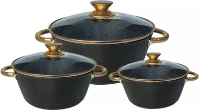 Produktbild von Cheffinger CF-RGC01: 6-Teiliger Marmortopf - Roségold