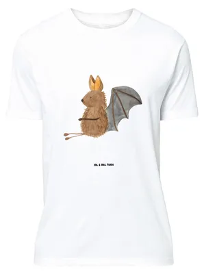 Produktbild von Mr. & Mrs. Panda Größe XL T-Shirt Fledermaus Sitzen - Weiß - Geschenk, mit Spruch, Entspannen, Fledermäuse, Tshirt, Lustige Sprüche, Motivation, Shirt