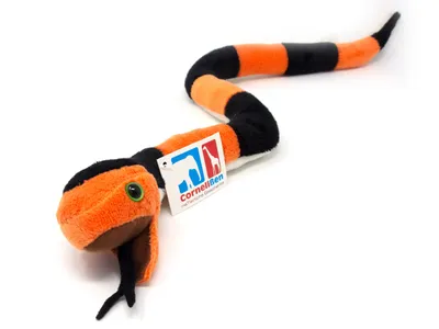 Image de Cornelissen - Peluche - Serpent corail (orange noir) - 47 cm