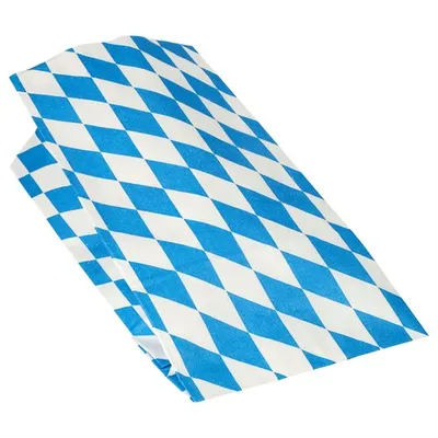Produktbild von Hähnchenbeutel, Papier mit Alu-Einlage 28 cm x 13 cm x 8 cm "Bayrisch blau" 1/1