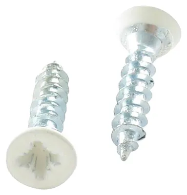 Produktbild von Spanplattenschrauben Senkkopfschraube Pozi N°2 5X60 Gesamtgewinde Verzinkt RAL9010 reinweiß