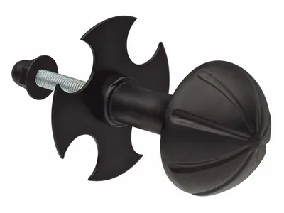 Produktbild von Vintage Antiken Schwarz Türgriff Knopf im restaurierungsshop, 75mm