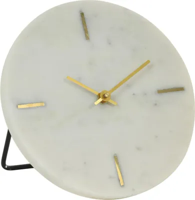 Produktbild von Light & Living Uhr MORENO aus Stein mit weißem Marmor Design - Ø20 cm