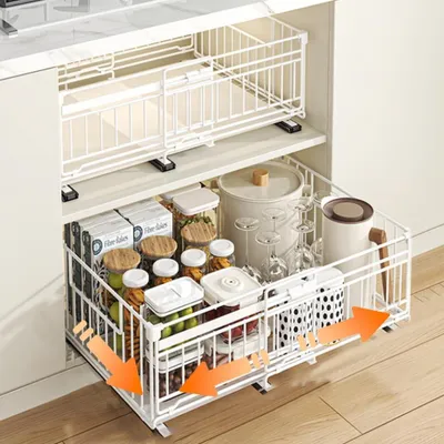 Produktbild von Ausziehbarer Schrankorganizer mit Metallablage