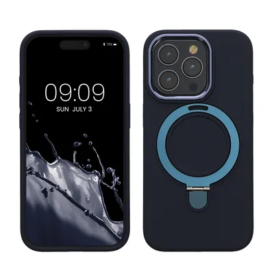 Zdjęcie produktu dla kwmobile KLB000026FD002C, Pokrowiec, Apple, iPhone 15 Pro, Ciemny Niebieski