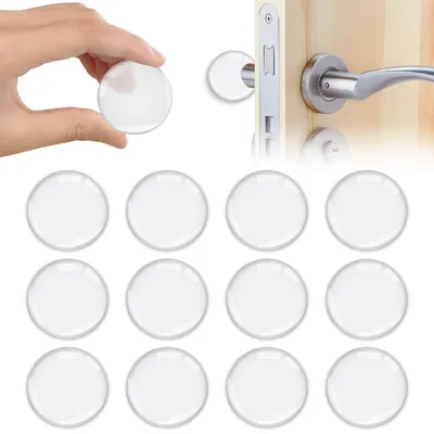 Produktbild von Türstopper wand,30mm,Silicone,selbstklebend,Transparent runde