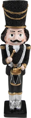 Productafbeelding van Clayre & Eef Kerstfiguur, notenkraker, 16 cm, zwart, kunststof