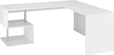 Produktbild von Schreibtisch Dabius, Linearer Schreibtisch mit PC-Halterung, Mehrzweck-Bürotisch, platzsparender Schreibtisch, 100 %  Italy, cm 160x60h78, glänzend weiß
