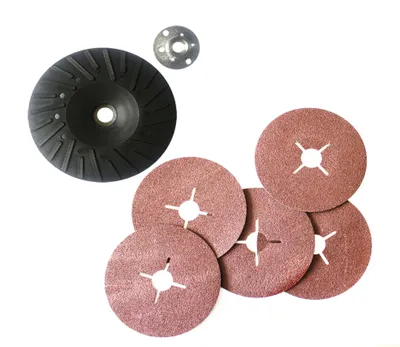 Produktbild von 1 Stück Stützteller 115mm + 200 Fiberscheiben 115mm Fiberglas P36