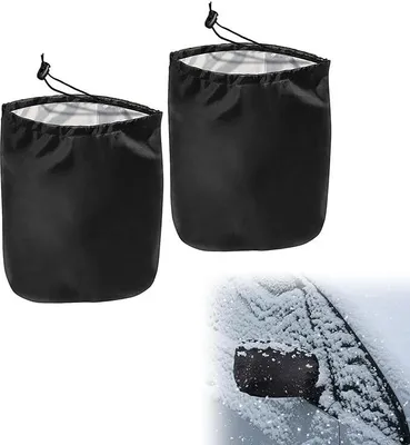 Produktbild von Seitenspiegel Schneedecke,Schneeabdeckung Auto,Spiegel Frostschutz Abdeckung,Autospiegel Schutzhülle Schneeabdeckung,Auto Außenspiegel Frostabdeckung,Seitenspiegelabdeckung,Schwarz,2pcs