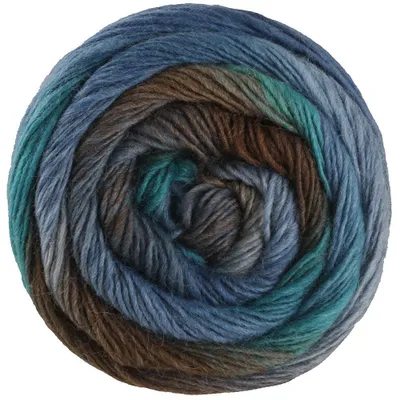 Produktbild von Lana Grossa - Meilenweit 100g Color Mix Multi 8017 petrol seegrün dunkelbraun mokka blaupetrol