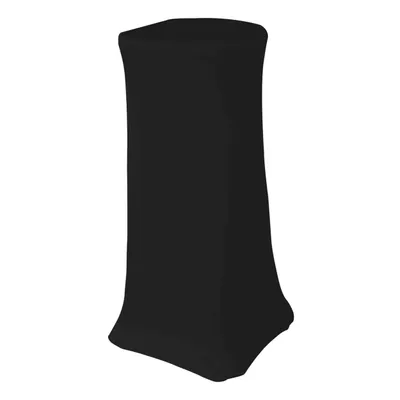 Produktbild von Schwarzer Klapphockerbezug Schwarz - Oviala STRETCH