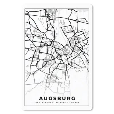 Produktbild von MuchoWow® Mauspad Mousepad Karte - Augsburg - Stadtplan 18x27 cm - Mousepads - Maus Mat - Pad - Mausunterlage