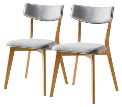 Produktbild von home24 Esszimmerstuhl - Webstoff / Gummibaum Massiv
