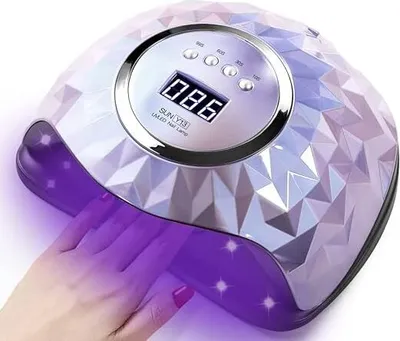Image de Lampe à ongles en gel UV, 268W séchoir à ongles UV lumière LED pour vernis gel-4 minuterie accessoires professionnels de l'art des ongles, durcir les ongles des orteils en gel
