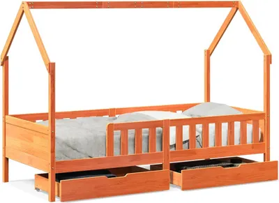 Immagine prodotto di vidaXL Letto per bambini con cassetti 80x200 cm in legno di pino massiccio