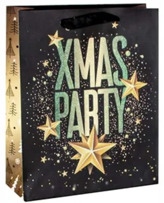Produktbild von PartyPal Weihnachtliche Geschenktüte Xmas Party Größe L