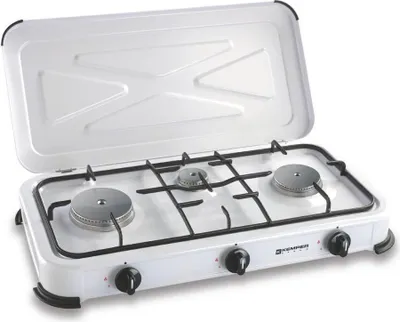 Immagine prodotto di Cucina a gas Kemper con 3 bruciatori in acciaio inox - 3,65 kW