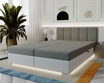 Obrázek produktu pro Hotelová postel 180x200 ROSIE 7 - šedá / bílá