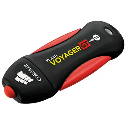 Obrázok produktu pre Corsair Voyager GT, 256 GB, USB Typ-A, 3.2 Gen 1 (3.1 Gen 1), 390 MB/s, Čiapky, Čierna, Červená