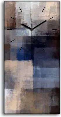 Produktbild von Wohnzimmer-Bild Leinwand Uhr Geräuschlos 30x60 Malerei Abstrakte Kunst - schwarze Hände
