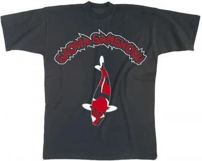 Produktbild von T-SHIRT mit Print - KOI Showa Sanshoku - KO230 schwarz - Gr. S-2XL Größe - S