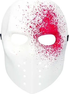 Produktbild von Boland Halloween Maske Blutiger Killer Weiß