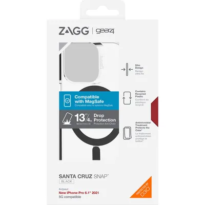 Zdjęcie produktu dla GEAR4 Santa Cruz Snap, Pokrowiec, Apple, iPhone 13 Pro, 15,5 cm (6.1"), Czarny, Przezroczysty