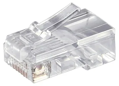 Produktbild von RJ45 Modularstecker 8P8C CAT5e CAT6 CAT6a Transparent 10 Stück für Netzwerkkabel