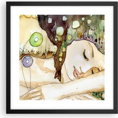 Produktbild von Gerahmtes Poster - Schwarzer Rahmen - Frau modern - 40x40 cm - Wand Bild - Wanddeko - Wandbilder - Kunstposter - Wandposter - Bilderrahmen - Bilder - Kunstdruck - Wandbild - P2BAC40x40-3553