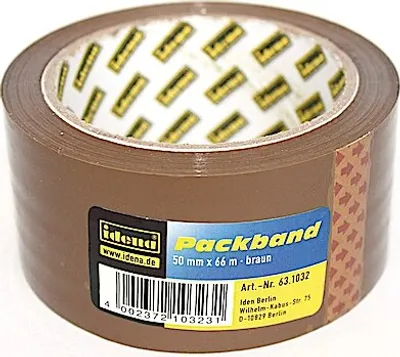 Obrázok produktu pre Idena 631032 - Baliaca páska 50 mm x 66 m, nízkohlučná, hnedá