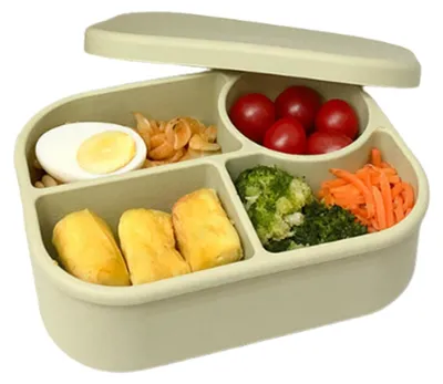 Produktbild von Auslaufsichere Lunchboxen mit 750 ml Fassungsvermögen und Unterteilungen, mit 4 Fächern