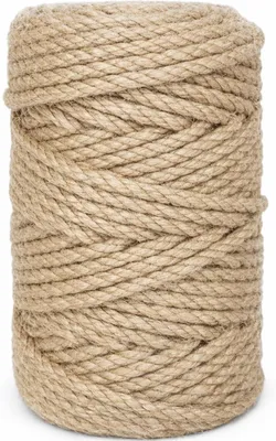 Imagen del producto de Cuerda de yute, 4 mm de diámetro, 50 metros de longitud, biodegradable, ideal para jardinería y manualidades