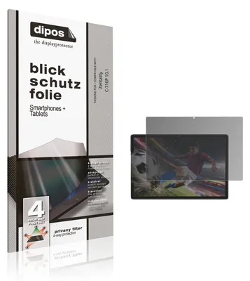Produktbild von Blickschutzfolie für Zentality C-710P 10.1 matt Schutzfolie Folie Display Schutz dipos