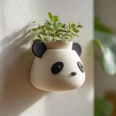 Panda-Wandpflanzgefäß – Decords Wandregal, Produktansicht 1