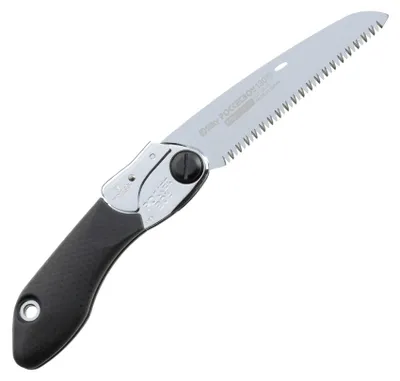 Obrázek produktu pro Skládací ruční pila - 130 mm, střední zuby, černá barva