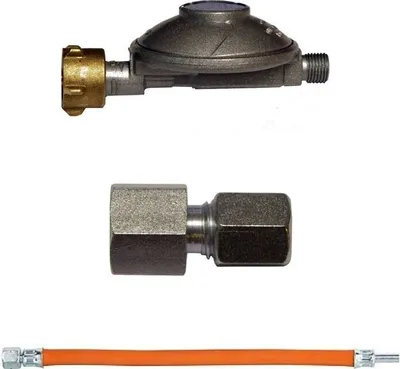 Produktbild von TGO Anschlußgarnitur für Gasgeräte 50mbar Druckminderer Gasgrill Gas G 1/2" IG