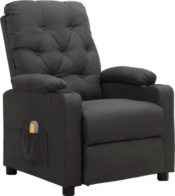 Zdjęcie produktu dla Fotel masujący The Living Store ciemnoszary materiał