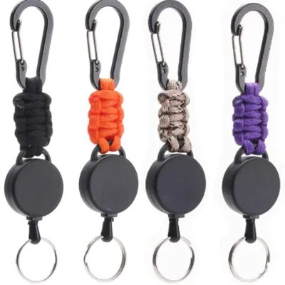 Productafbeelding van Uittrekbare Sleutelhangers Set van 4 - Geschikt voor ID-kaarthouders