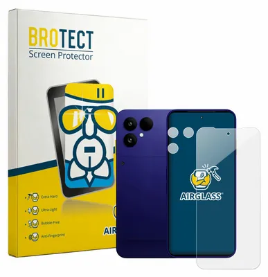 Produktbild von BROTECT Schutzglas für Fairphone 6 Plus (Display+Kamera) 9H kratzfest klar