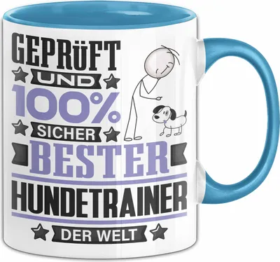 Produktbild von Hundetrainer Geschenk Lustiger Spruch für Hundetrainer Geschenkidee Bester Hundetrainer Der Welt (Blau)