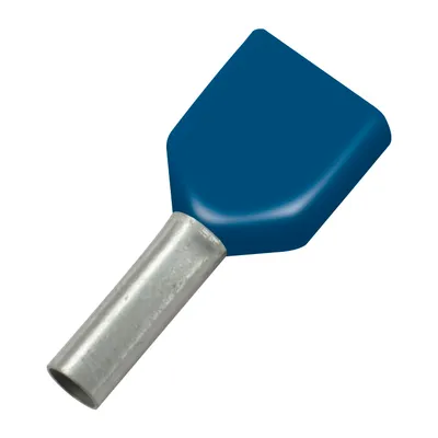 Immagine prodotto di 100 pezzi Doppio manicotto 2x0,75 qmm 17 mm grigio stagnato isolato 87010