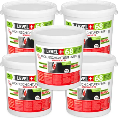 Produktbild von Bitumen Dickbeschichtung 2K Fundamente Keller 140kg Garage Abdichtung LEVEL+68