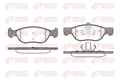 Produktbild von REMSA Bremsbeläge Satz Vorne Bremsklötze für FIAT GRANDE PUNTO (199) 0587.00