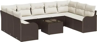 Immagine prodotto di Set Divano da Giardino Marrone polyrattan