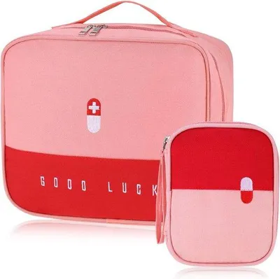 Produktbild von Leichtgewichtige EHBO-Tasche - Wasserfeste Medikamententasche für Reisen und Camping (2 Größen)
