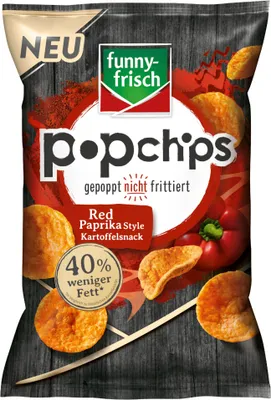 Verpackungsbild funny frisch Popchips Kartoffelsnack mit Red Paprika Style 80g