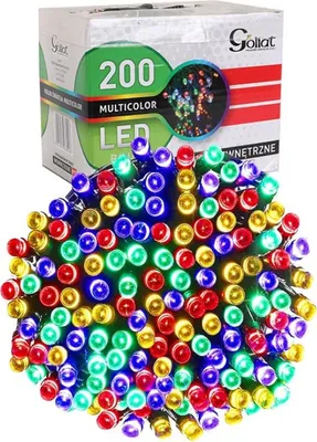 Zdjęcie produktu dla Lampki choinkowe 200 led multikolor wewnętrzne w ringu
