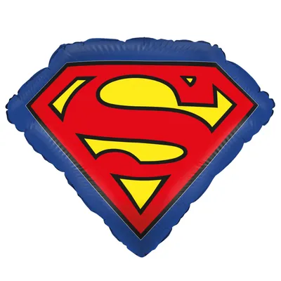 Produktbild von Superman Folienballon - Shape Logo Luftballon für Motto-Party Kindergeburtstag