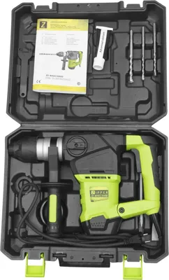 Produktbild von Zipper ZI-BHA1500D, Handbohrmaschine, SDS Plus, Schwarz, Grün, 1 cm, 4350 RPM, AC